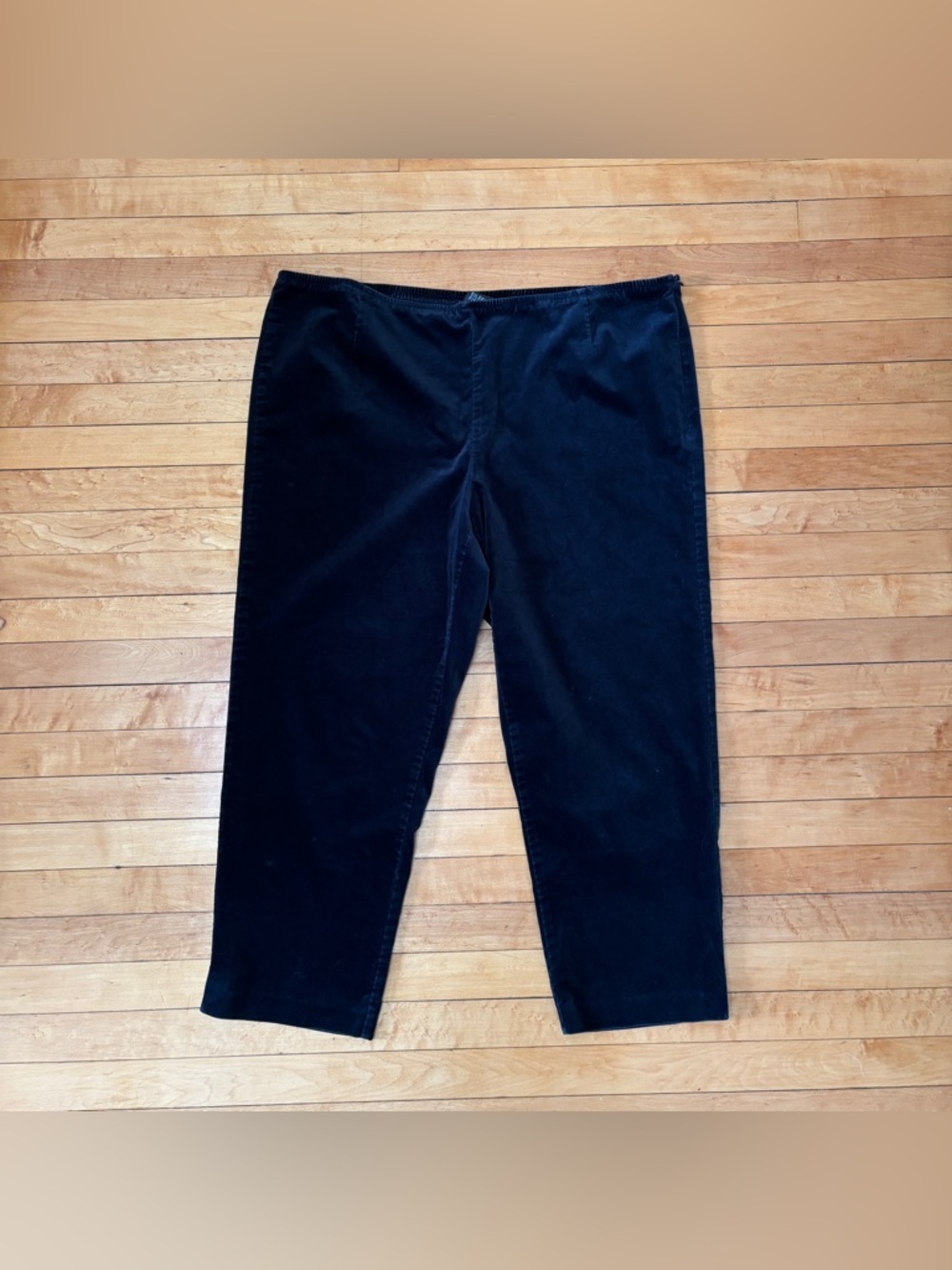EUC Eileen Fisher Velvet High-Rise Trouser | Black Dress Pants | Women’s Plus 1X - Picture 3 of 16